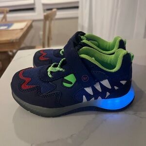 Stride Rite Navy and Lime Light-Up Sneakers
